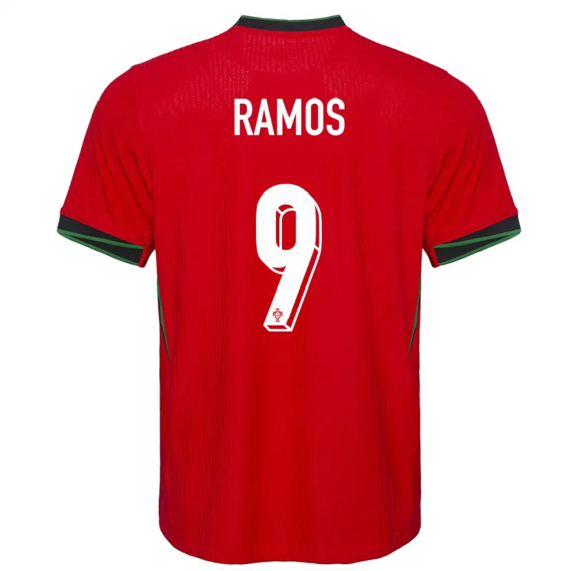 Danxen Mujer Camiseta Portugal Goncalo Ramos #9 Rojo 1ª Equipación 24-26 La Camisa