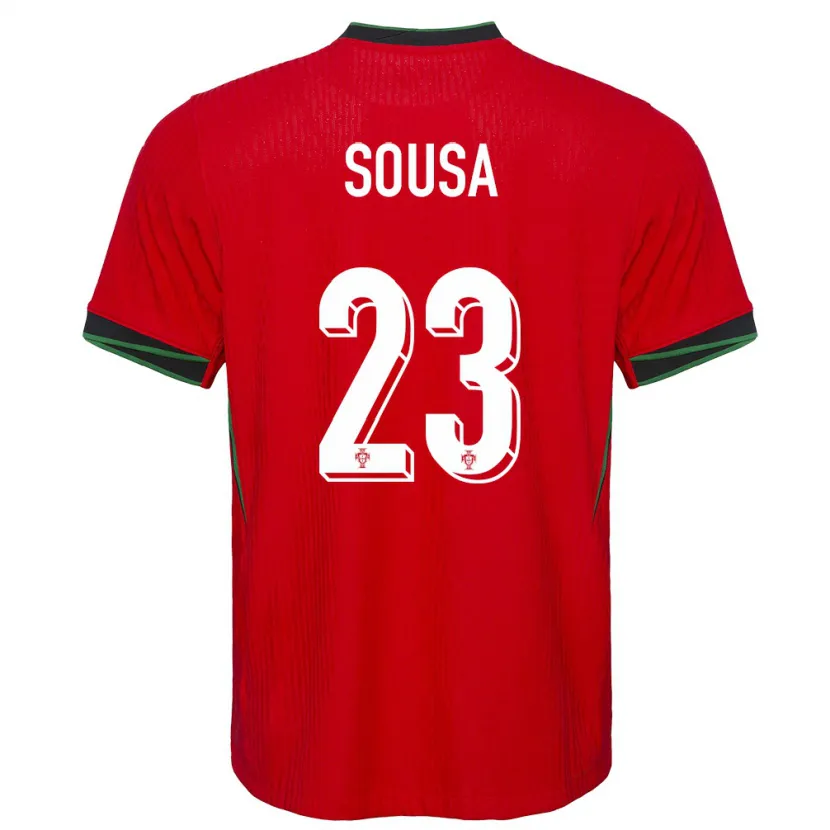 Danxen Mujer Camiseta Portugal Afonso Sousa #23 Rojo 1ª Equipación 24-26 La Camisa