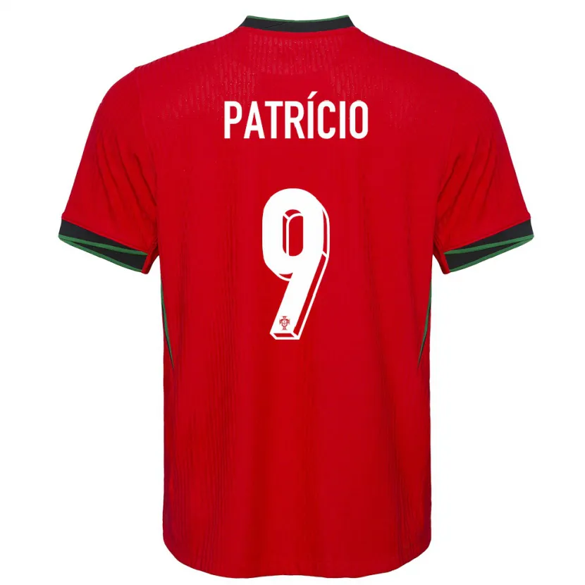 Danxen Mujer Camiseta Portugal Nuno Patricio #9 Rojo 1ª Equipación 24-26 La Camisa