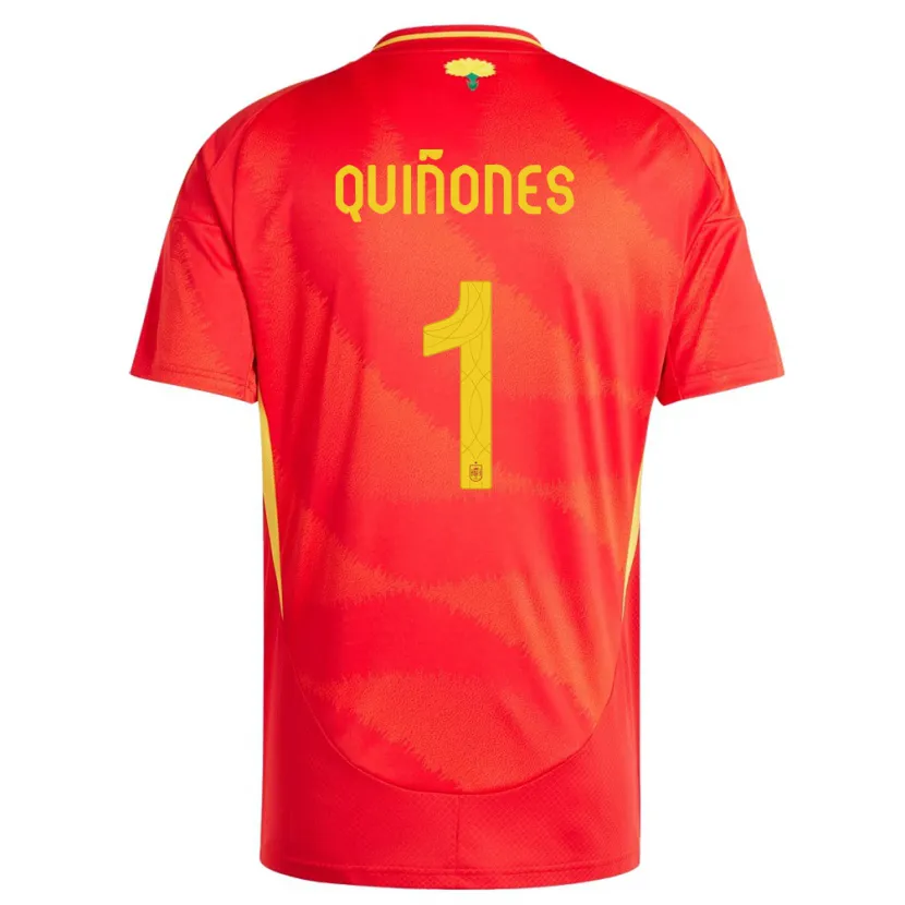 Danxen Mujer Camiseta España Mariasun Quinones #1 Rojo 1ª Equipación 24-26 La Camisa