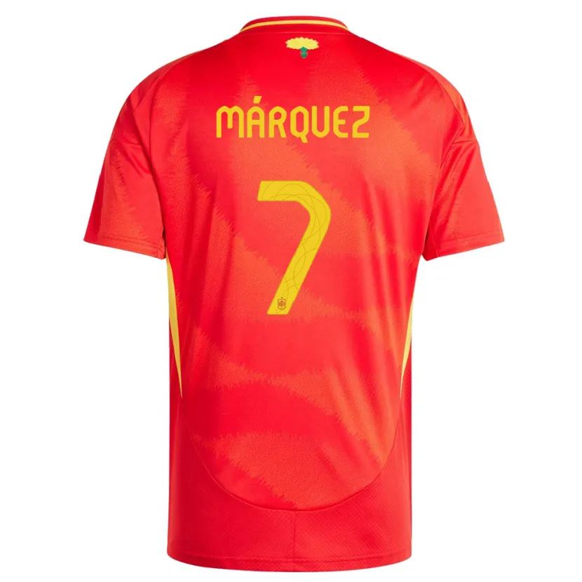 Danxen Mujer Camiseta España Rosa Marquez #7 Rojo 1ª Equipación 24-26 La Camisa