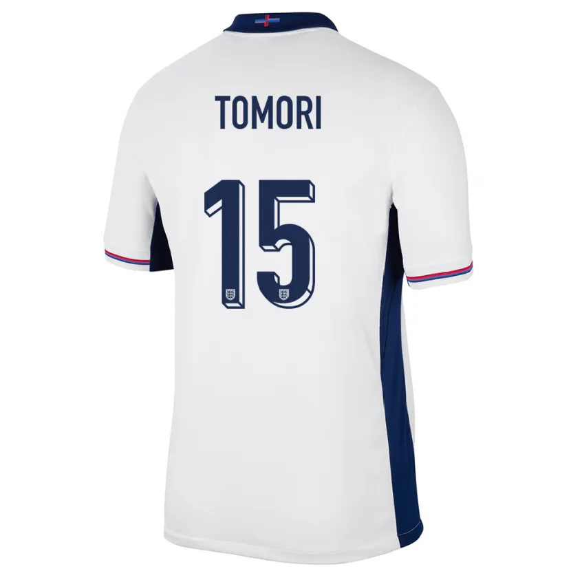 Danxen Mujer Camiseta Inglaterra Fikayo Tomori #15 Blanco 1ª Equipación 24-26 La Camisa