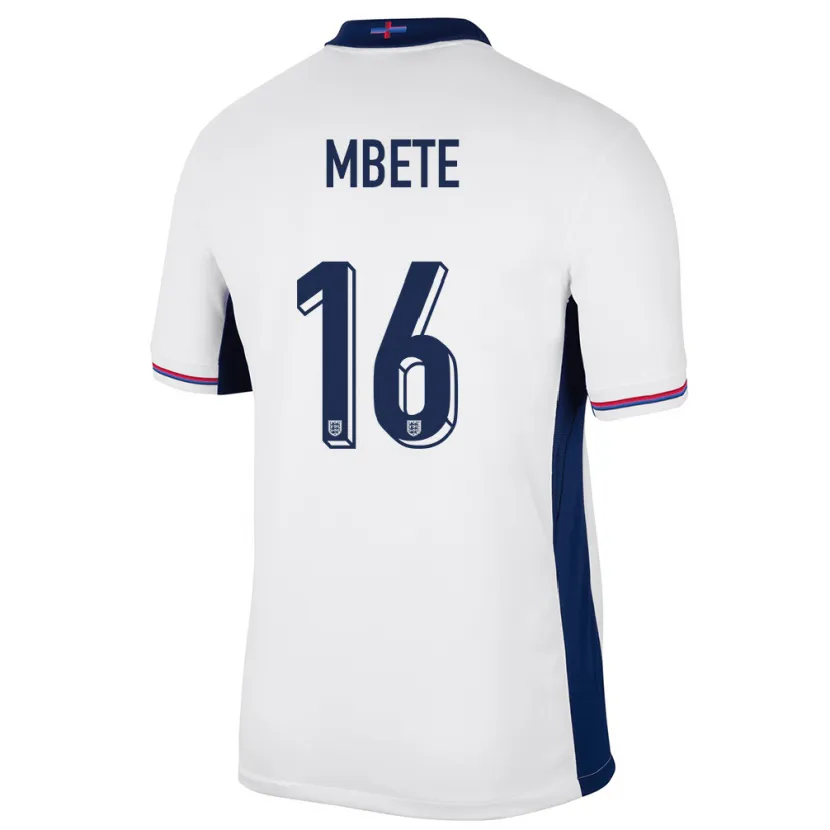 Danxen Mujer Camiseta Inglaterra Luke Mbete #16 Blanco 1ª Equipación 24-26 La Camisa