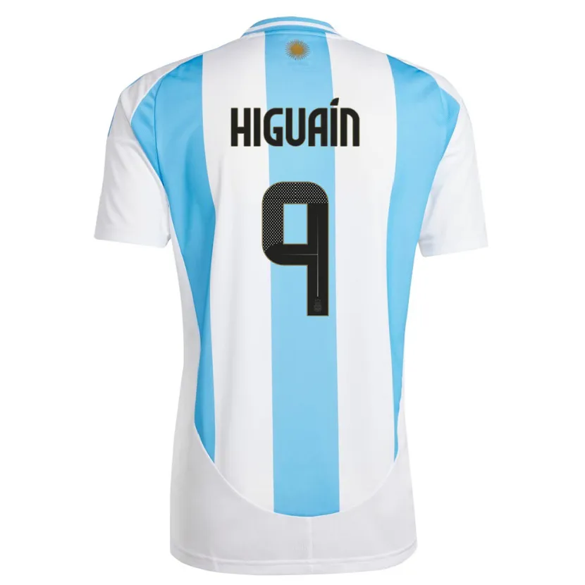 Danxen Mujer Camiseta Argentina Gonzalo Higuain #9 Blanco Azul 1ª Equipación 24-26 La Camisa