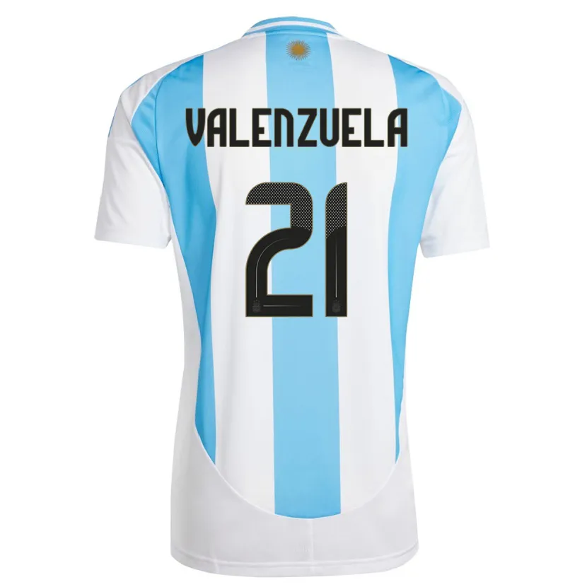 Danxen Mujer Camiseta Argentina Fernando Valenzuela #21 Blanco Azul 1ª Equipación 24-26 La Camisa