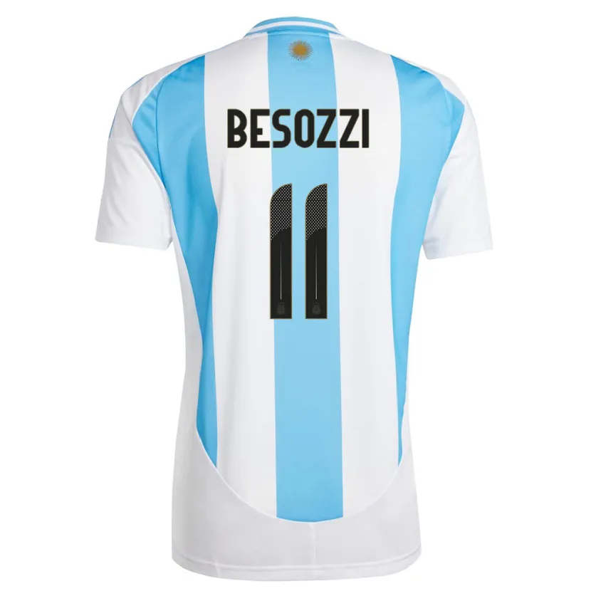 Danxen Mujer Camiseta Argentina Lucas Besozzi #11 Blanco Azul 1ª Equipación 24-26 La Camisa