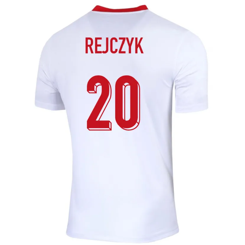 Danxen Mujer Camiseta Polonia Filip Rejczyk #20 Blanco 1ª Equipación 24-26 La Camisa