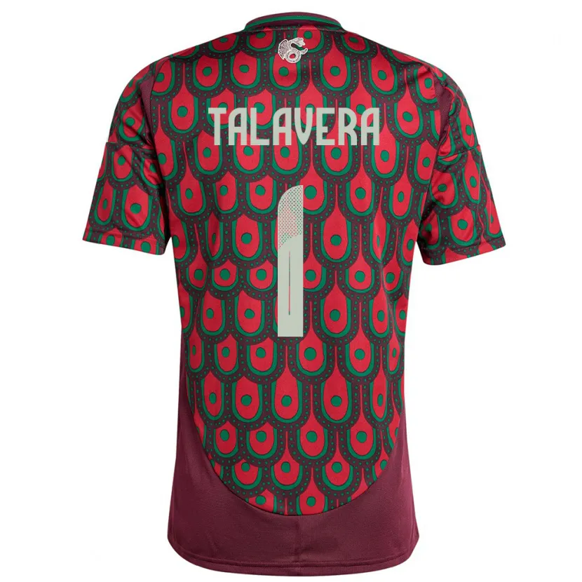 Danxen Mujer Camiseta México Alfredo Talavera #1 Granate 1ª Equipación 24-26 La Camisa