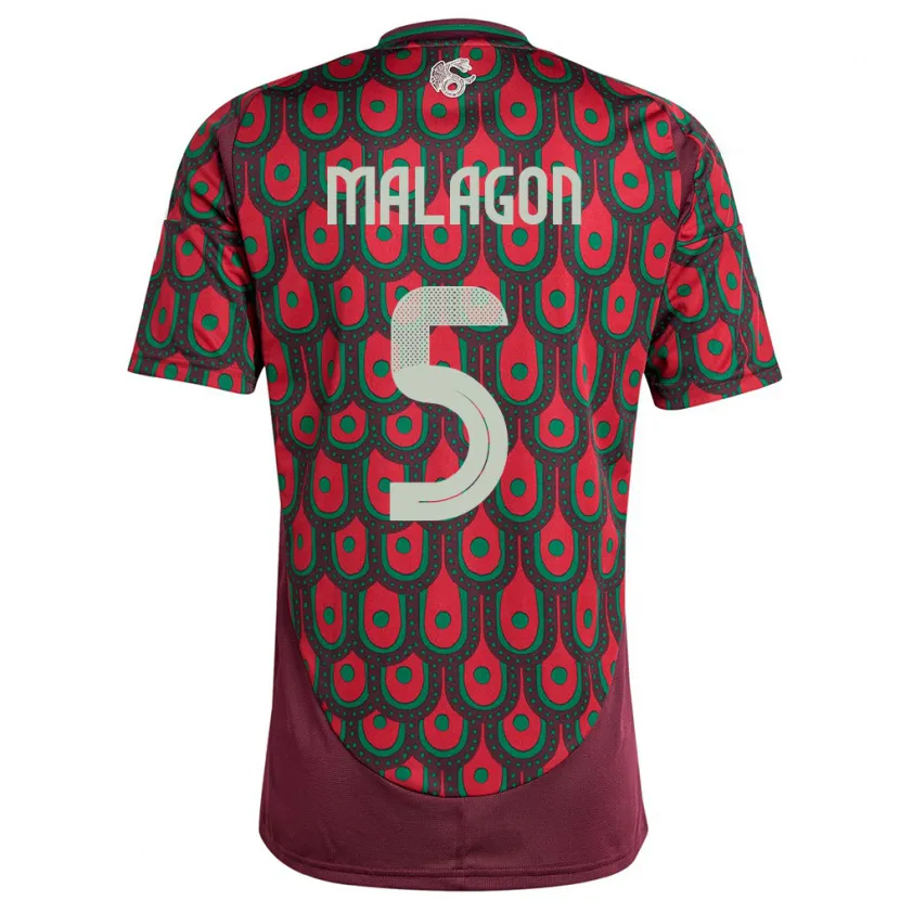 Danxen Mujer Camiseta México Luis Malagon #5 Granate 1ª Equipación 24-26 La Camisa