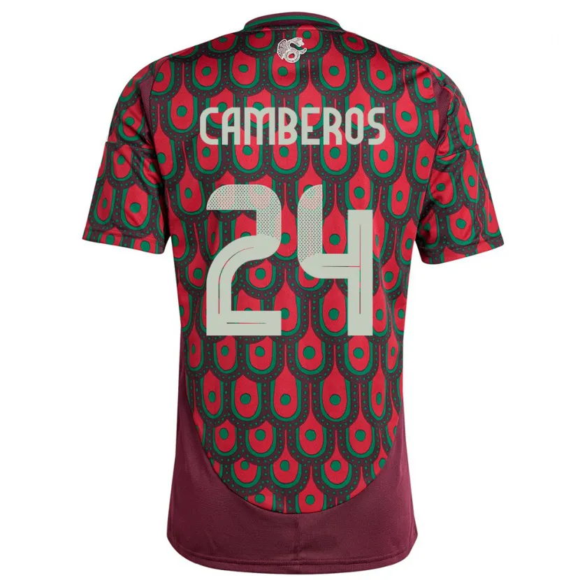Danxen Mujer Camiseta México Scarlett Camberos #24 Granate 1ª Equipación 24-26 La Camisa