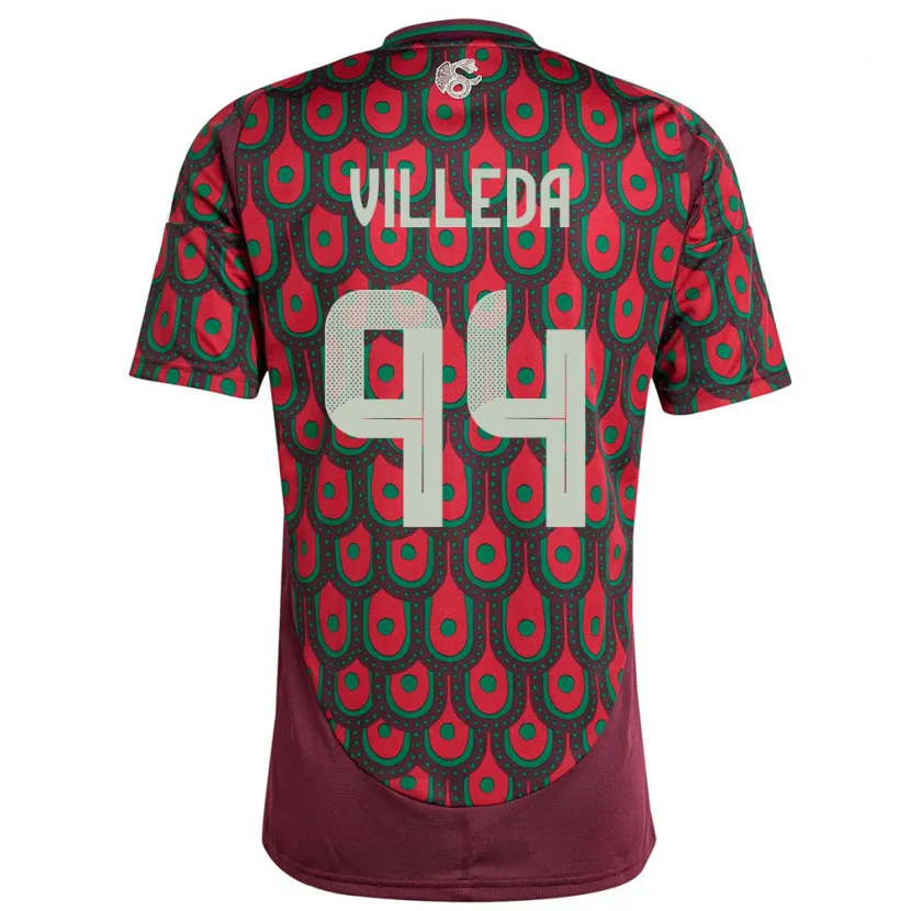 Danxen Mujer Camiseta México Melany Villeda #94 Granate 1ª Equipación 24-26 La Camisa