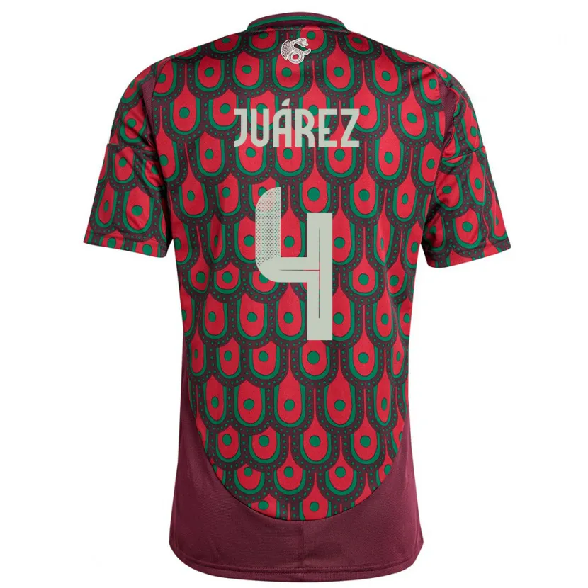 Danxen Mujer Camiseta México Ramon Juarez #4 Granate 1ª Equipación 24-26 La Camisa