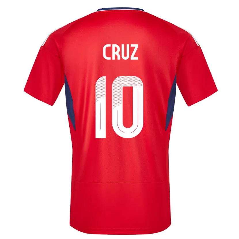 Danxen Mujer Camiseta Costa Rica Shirley Cruz #10 Rojo 1ª Equipación 24-26 La Camisa