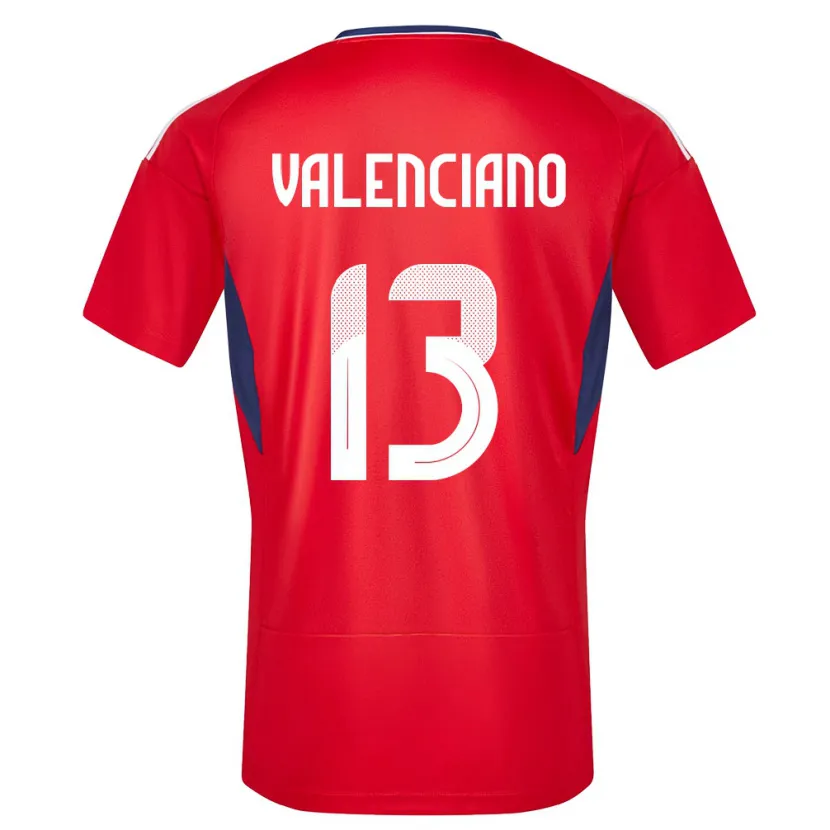 Danxen Mujer Camiseta Costa Rica Emilie Valenciano #13 Rojo 1ª Equipación 24-26 La Camisa