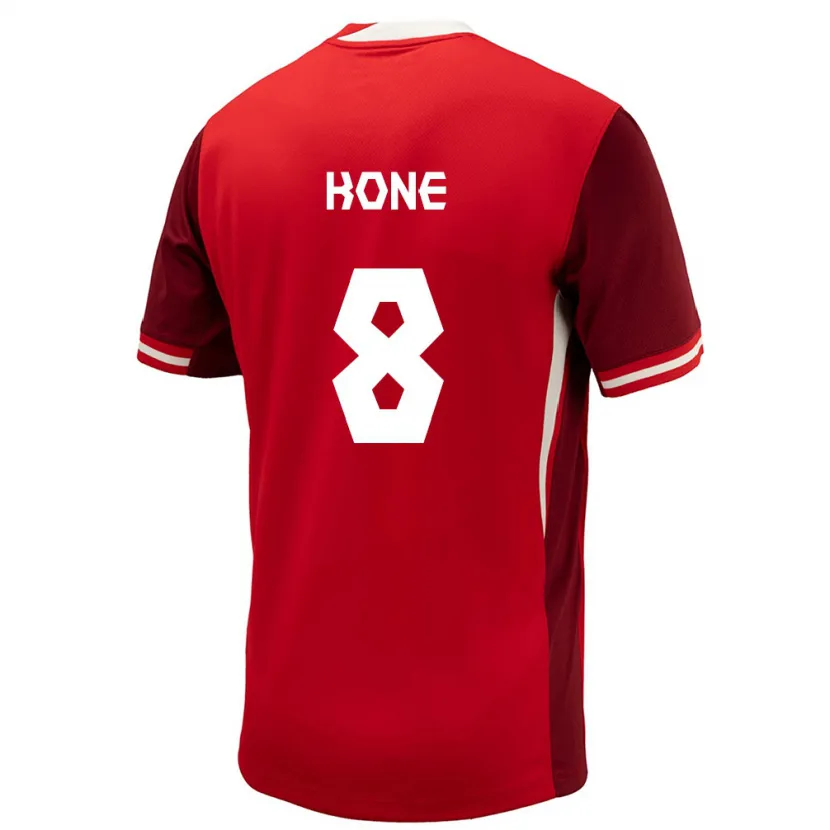 Danxen Mujer Camiseta Canadá Ismaël Koné #8 Rojo 1ª Equipación 24-26 La Camisa
