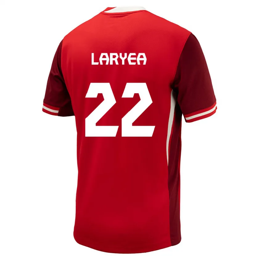 Danxen Mujer Camiseta Canadá Richie Laryea #22 Rojo 1ª Equipación 24-26 La Camisa