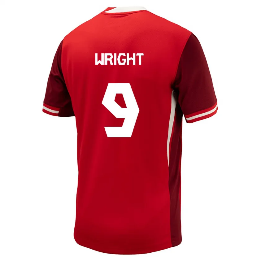 Danxen Mujer Camiseta Canadá Lowell Wright #9 Rojo 1ª Equipación 24-26 La Camisa