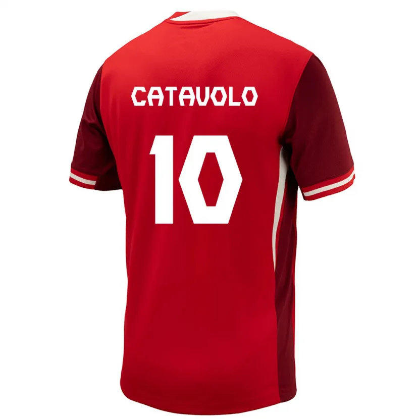 Danxen Mujer Camiseta Canadá Matthew Catavolo #10 Rojo 1ª Equipación 24-26 La Camisa