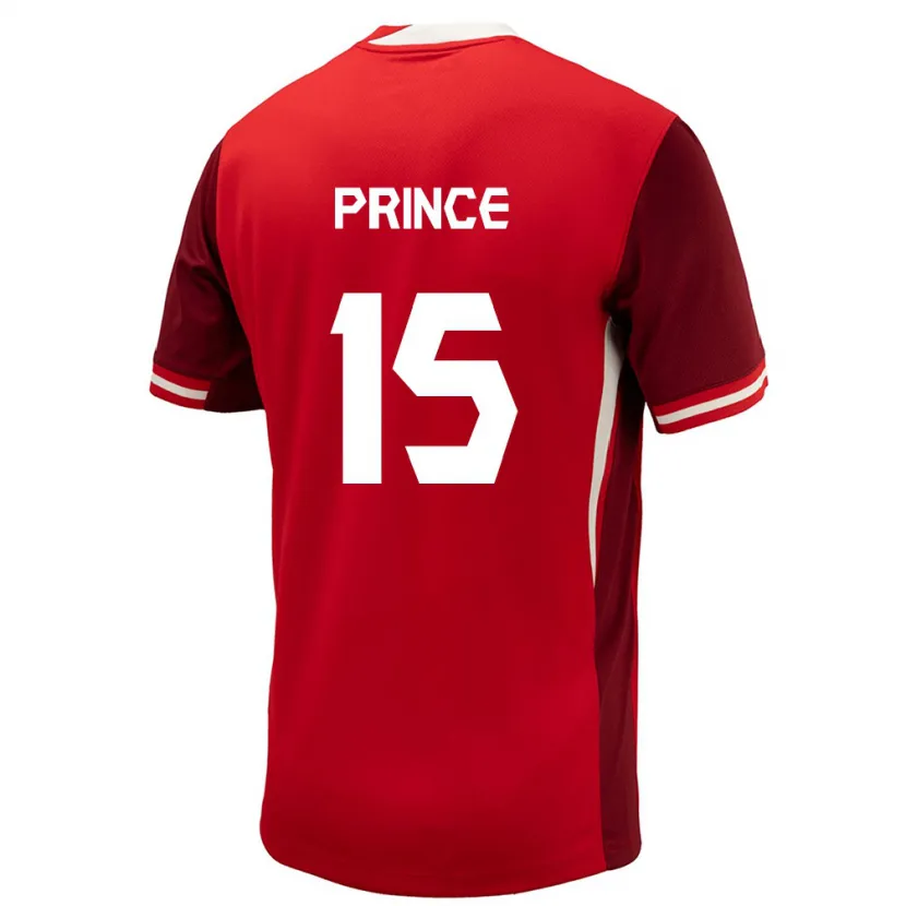 Danxen Mujer Camiseta Canadá Nichelle Prince #15 Rojo 1ª Equipación 24-26 La Camisa