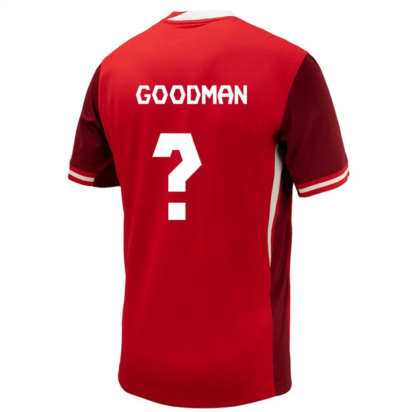 Danxen Mujer Camiseta Canadá Owen Goodman #0 Rojo 1ª Equipación 24-26 La Camisa