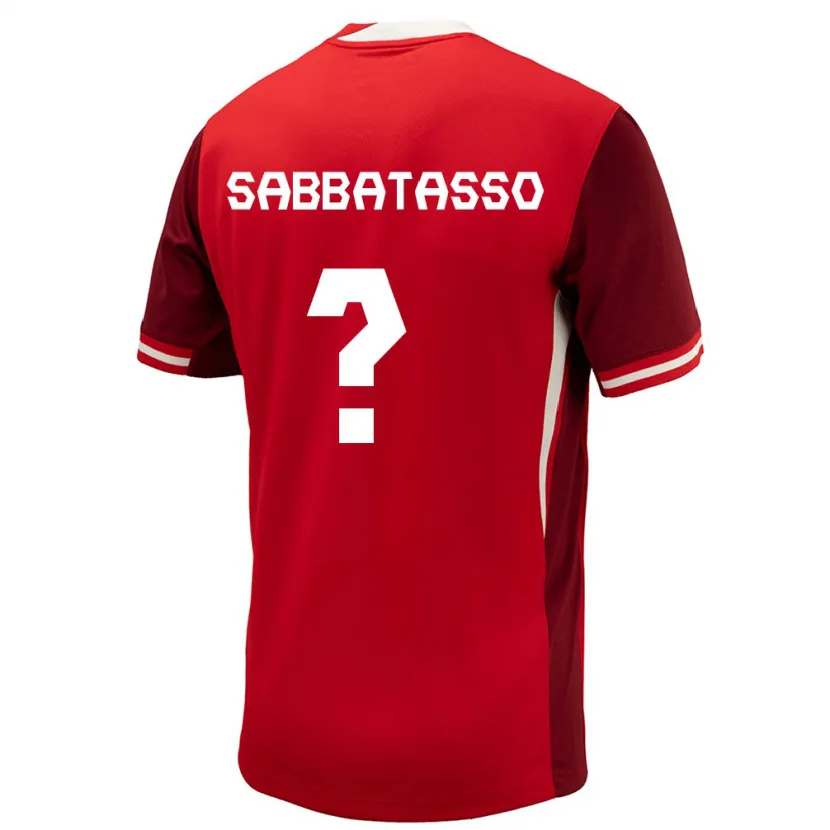 Danxen Mujer Camiseta Canadá Jeronimo Sabbatasso #0 Rojo 1ª Equipación 24-26 La Camisa