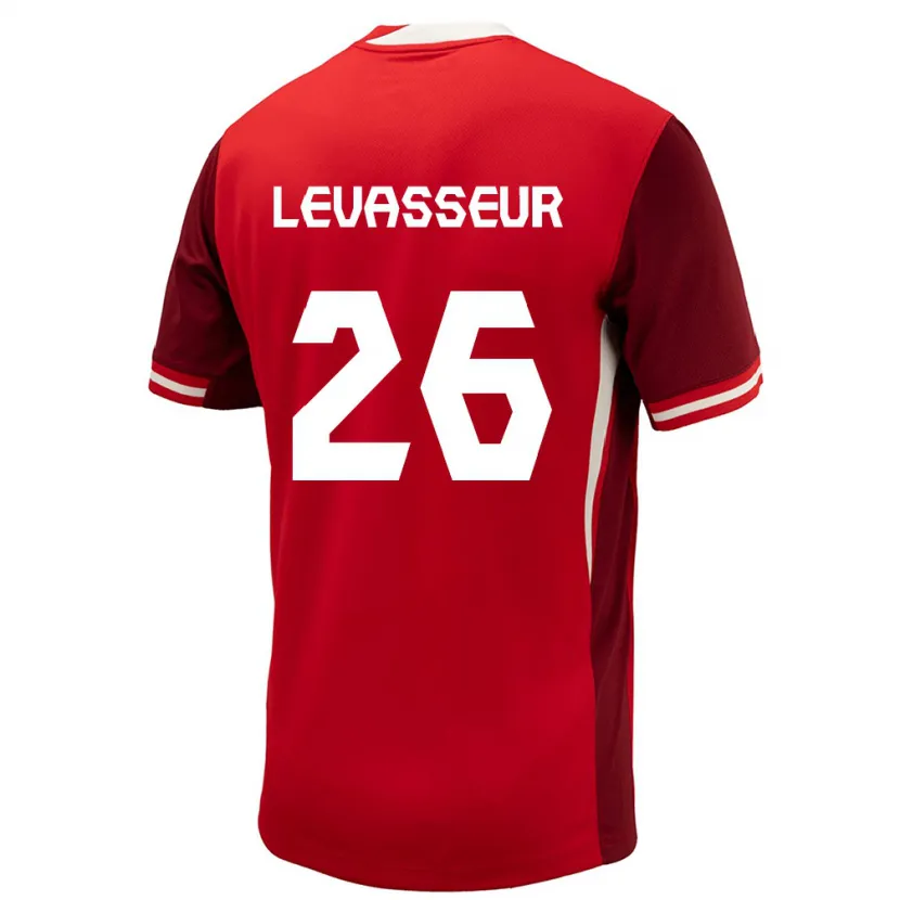 Danxen Mujer Camiseta Canadá Marie Levasseur #26 Rojo 1ª Equipación 24-26 La Camisa