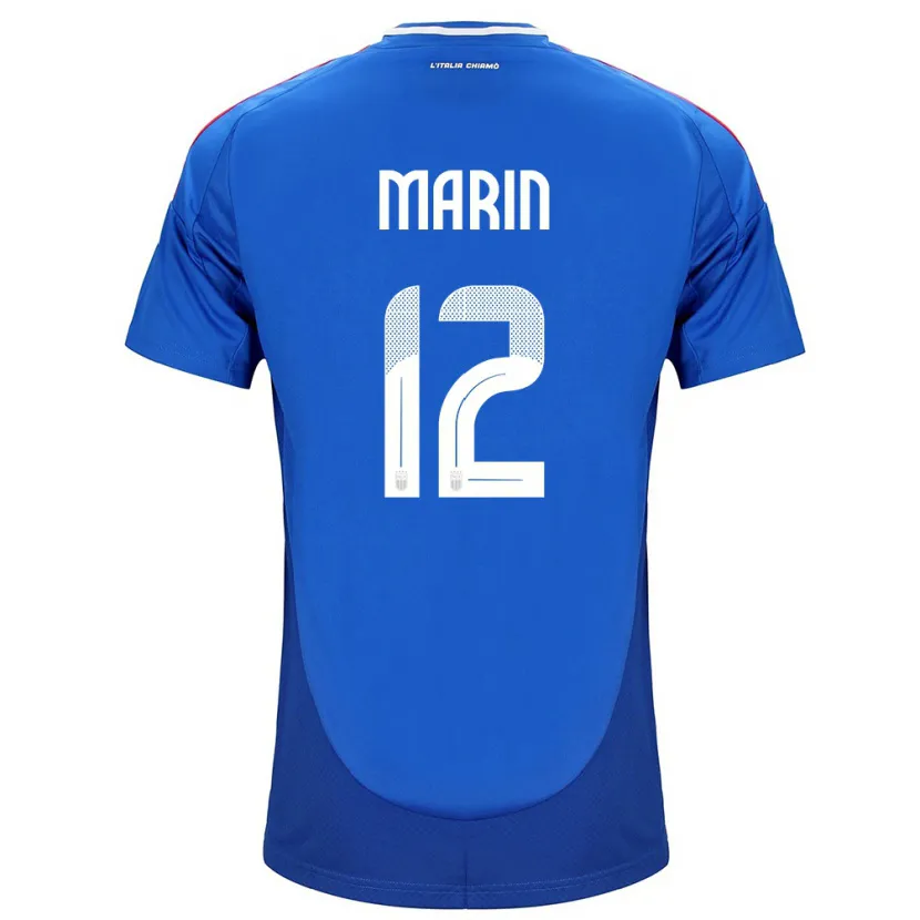Danxen Mujer Camiseta Italia Renato Marin #12 Azul 1ª Equipación 24-26 La Camisa