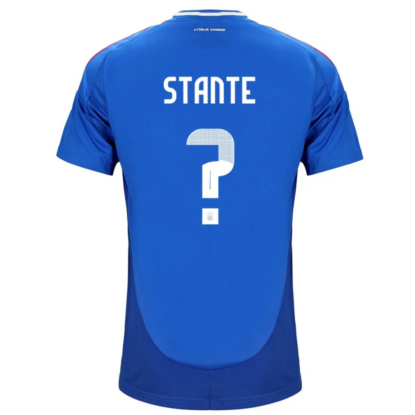 Danxen Mujer Camiseta Italia Francesco Stante #0 Azul 1ª Equipación 24-26 La Camisa