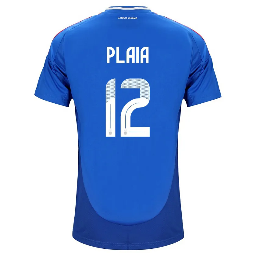Danxen Mujer Camiseta Italia Francesco Plaia #12 Azul 1ª Equipación 24-26 La Camisa