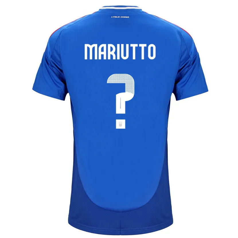Danxen Mujer Camiseta Italia Francesco Mariutto #0 Azul 1ª Equipación 24-26 La Camisa