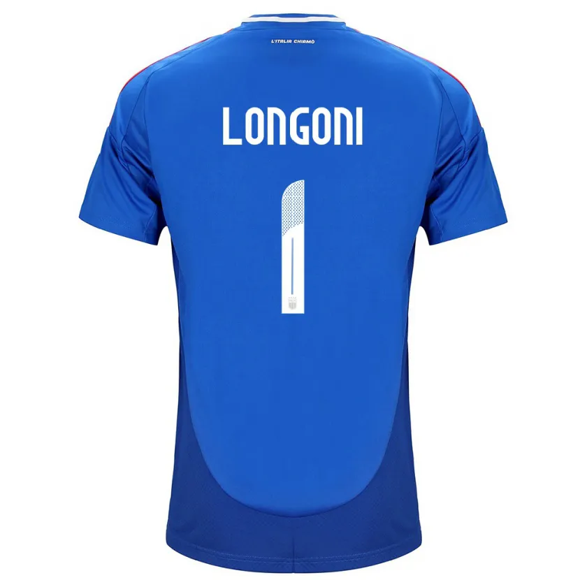 Danxen Mujer Camiseta Italia Alessandro Longoni #1 Azul 1ª Equipación 24-26 La Camisa