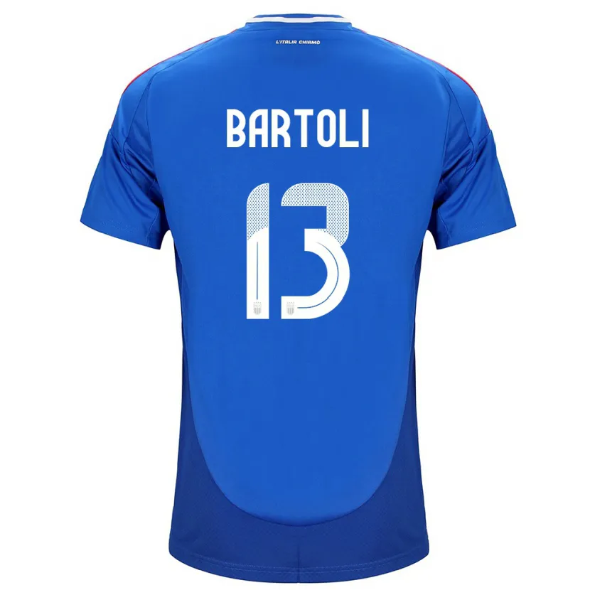 Danxen Mujer Camiseta Italia Elisa Bartoli #13 Azul 1ª Equipación 24-26 La Camisa