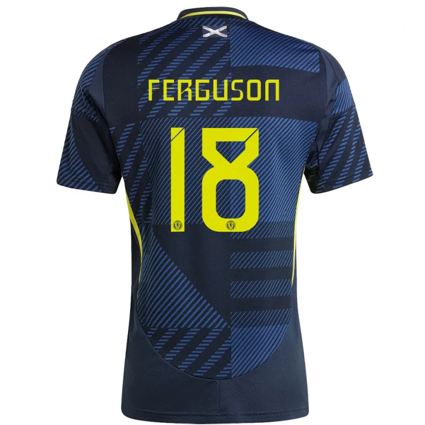 Danxen Mujer Camiseta Escocia Lewis Ferguson #18 Azul Oscuro 1ª Equipación 24-26 La Camisa