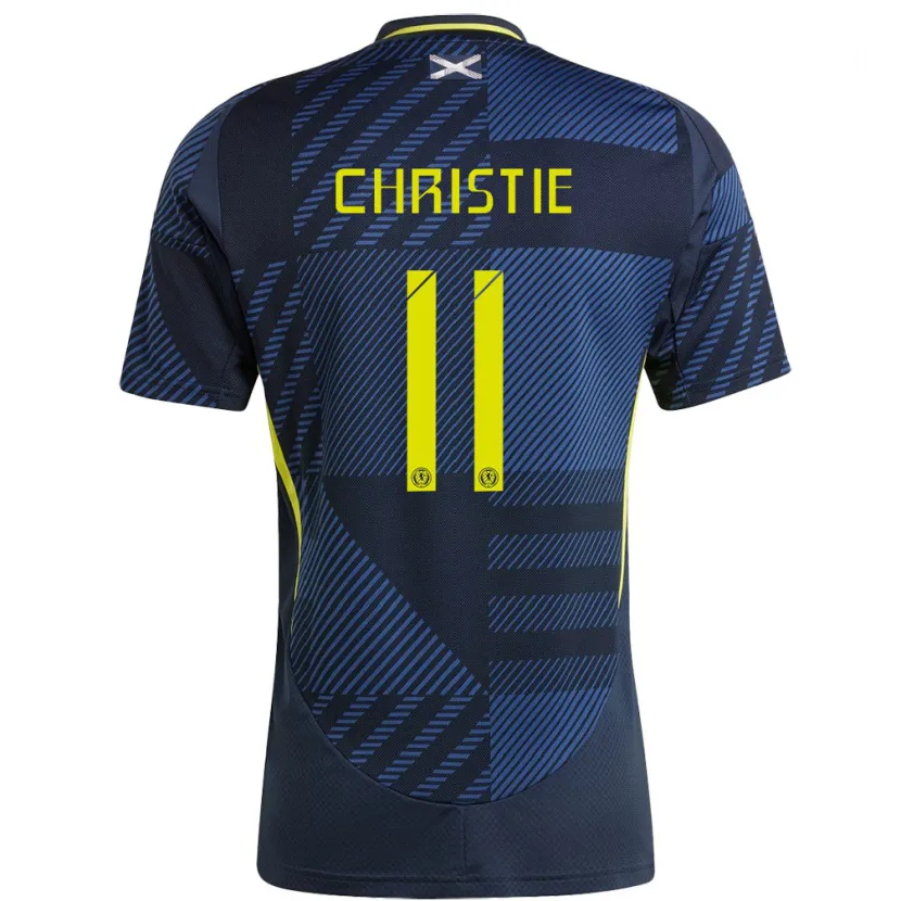 Danxen Mujer Camiseta Escocia Ryan Christie #11 Azul Oscuro 1ª Equipación 24-26 La Camisa