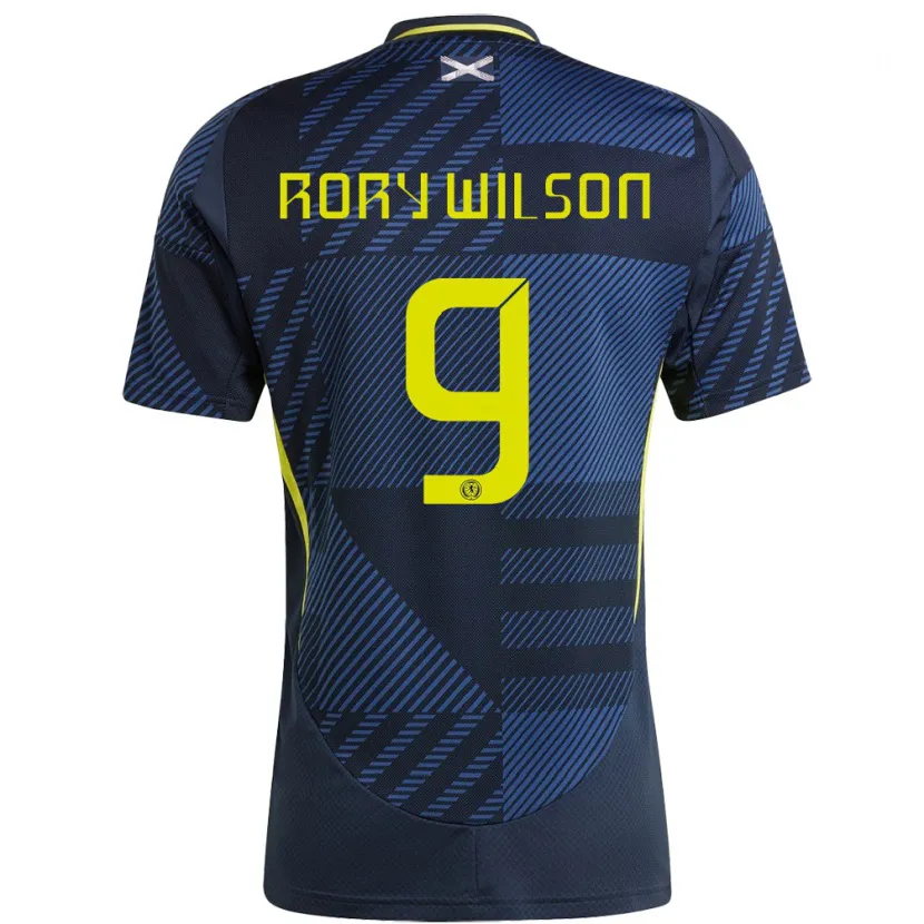Danxen Mujer Camiseta Escocia Rory Wilson #9 Azul Oscuro 1ª Equipación 24-26 La Camisa