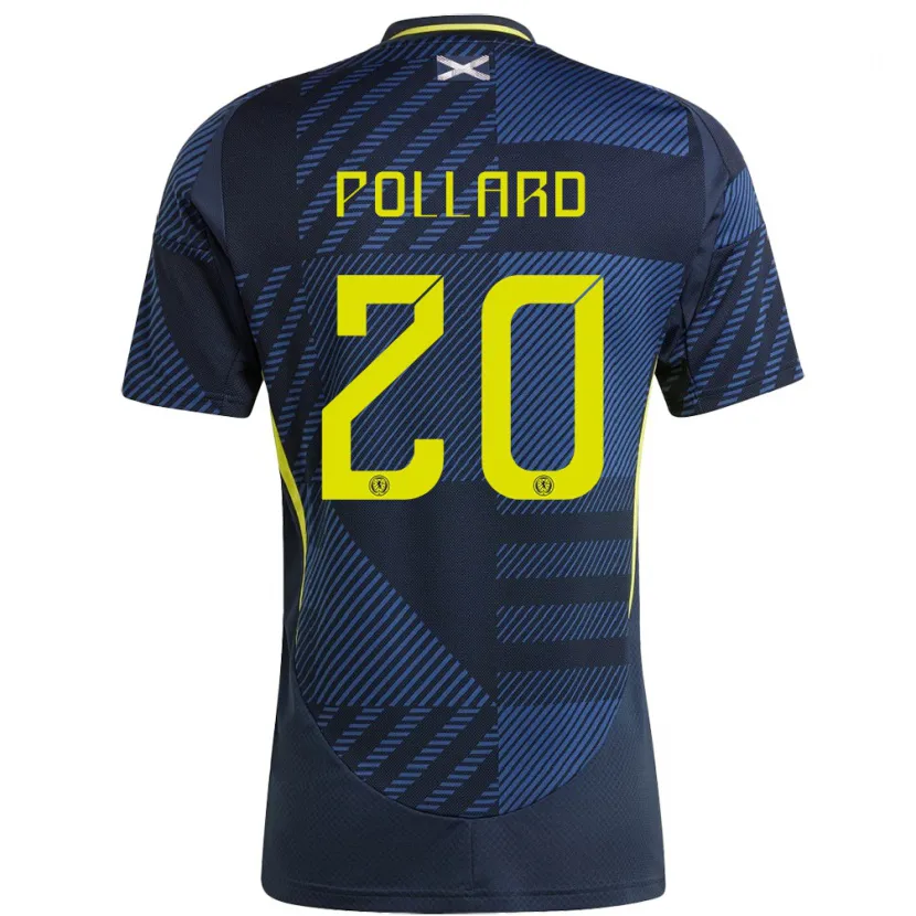 Danxen Mujer Camiseta Escocia Lancelot Pollard #20 Azul Oscuro 1ª Equipación 24-26 La Camisa