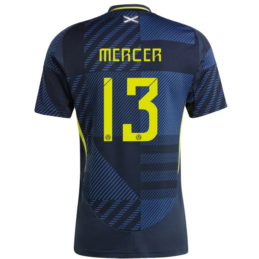 Danxen Mujer Camiseta Escocia Jamie Mercer #13 Azul Oscuro 1ª Equipación 24-26 La Camisa