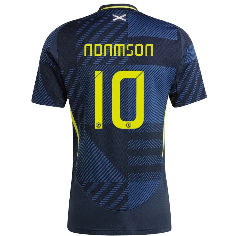 Danxen Mujer Camiseta Escocia Calum Adamson #10 Azul Oscuro 1ª Equipación 24-26 La Camisa