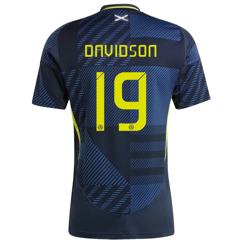 Danxen Mujer Camiseta Escocia Lauren Davidson #19 Azul Oscuro 1ª Equipación 24-26 La Camisa