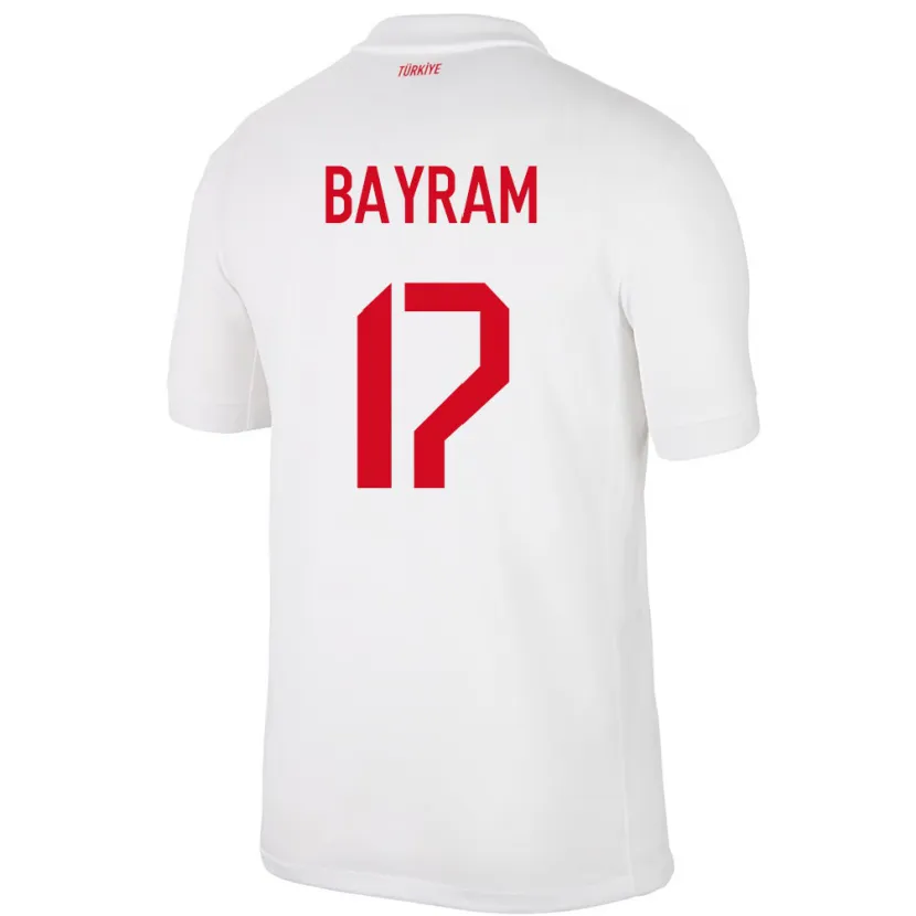 Danxen Mujer Camiseta Turquía Abdurrahman Bayram #17 Blanco 1ª Equipación 24-26 La Camisa