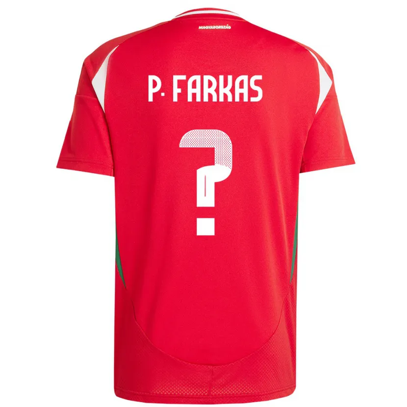 Danxen Mujer Camiseta Hungría Patrik Farkas #0 Rojo 1ª Equipación 24-26 La Camisa