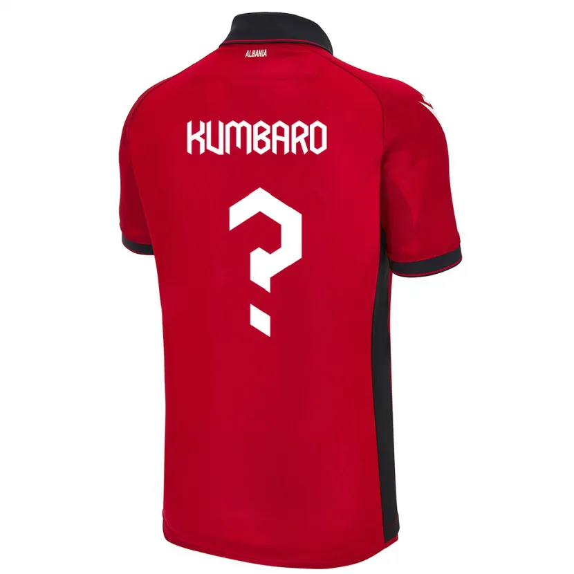 Danxen Mujer Camiseta Albania Alvi Kumbaro #0 Rojo 1ª Equipación 24-26 La Camisa