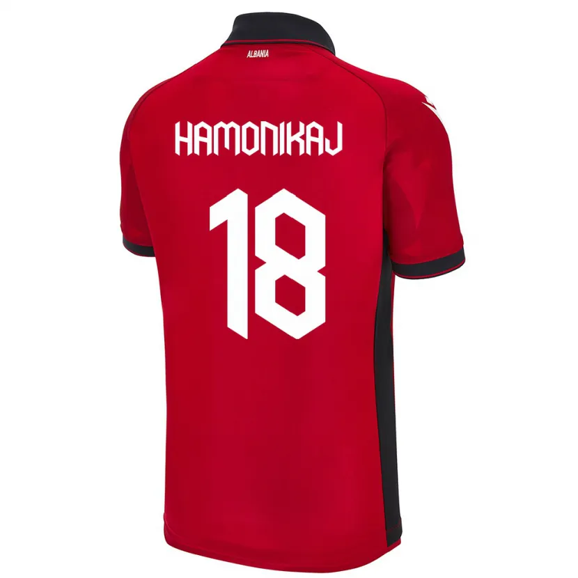 Danxen Mujer Camiseta Albania Klea Hamonikaj #18 Rojo 1ª Equipación 24-26 La Camisa