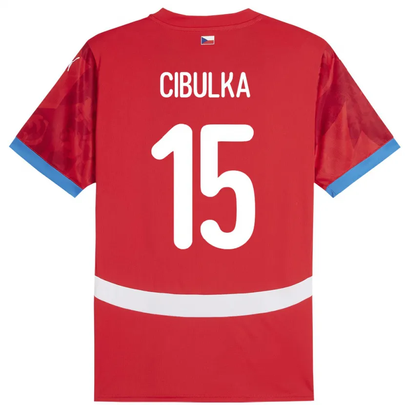 Danxen Mujer Camiseta Chequia Oskar Cibulka #15 Rojo 1ª Equipación 24-26 La Camisa