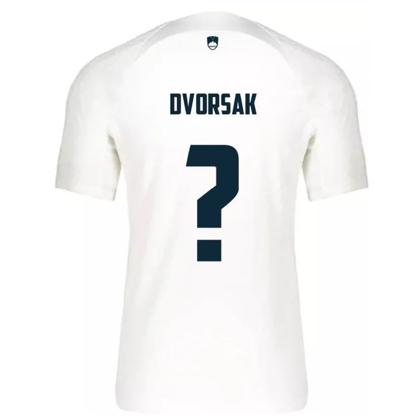 Danxen Mujer Camiseta Eslovenia Matej Dvorsak #0 Blanco 1ª Equipación 24-26 La Camisa