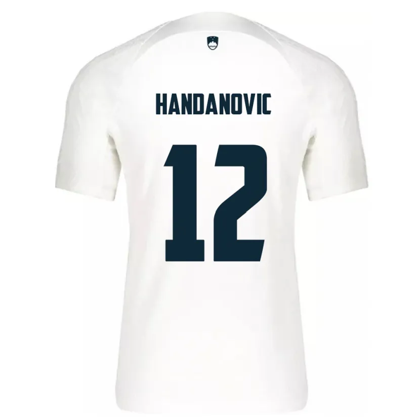 Danxen Mujer Camiseta Eslovenia Tanej Handanovic #12 Blanco 1ª Equipación 24-26 La Camisa