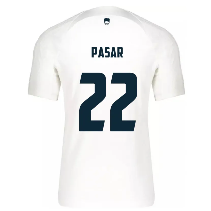 Danxen Mujer Camiseta Eslovenia Melania Pasar #22 Blanco 1ª Equipación 24-26 La Camisa