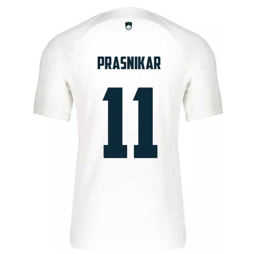 Danxen Mujer Camiseta Eslovenia Lara Prašnikar #11 Blanco 1ª Equipación 24-26 La Camisa