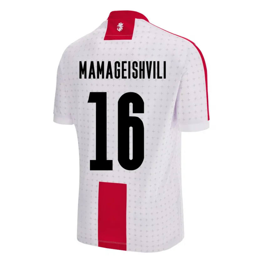 Danxen Mujer Camiseta Georgia Gizo Mamageishvili #16 Blanco 1ª Equipación 24-26 La Camisa