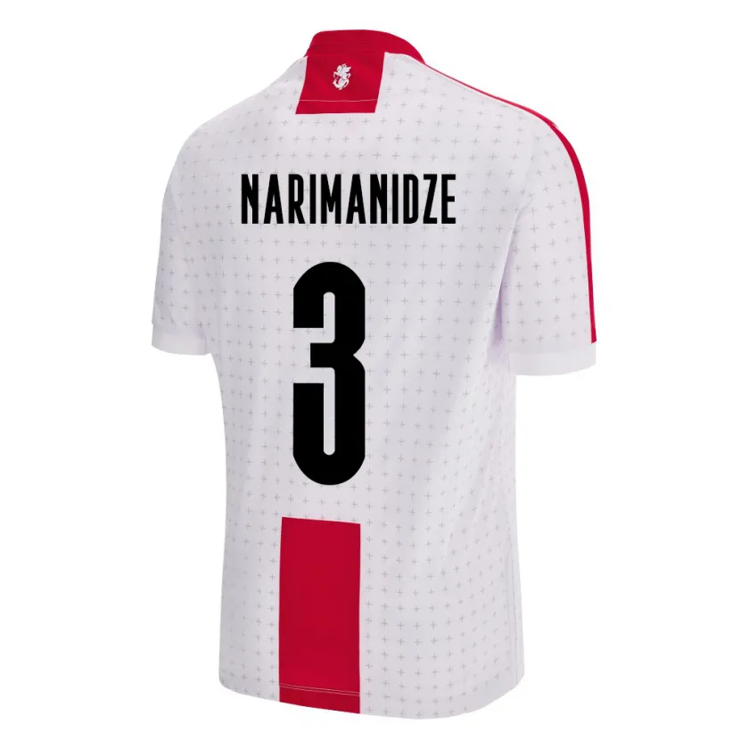 Danxen Mujer Camiseta Georgia Aleksandre Narimanidze #3 Blanco 1ª Equipación 24-26 La Camisa